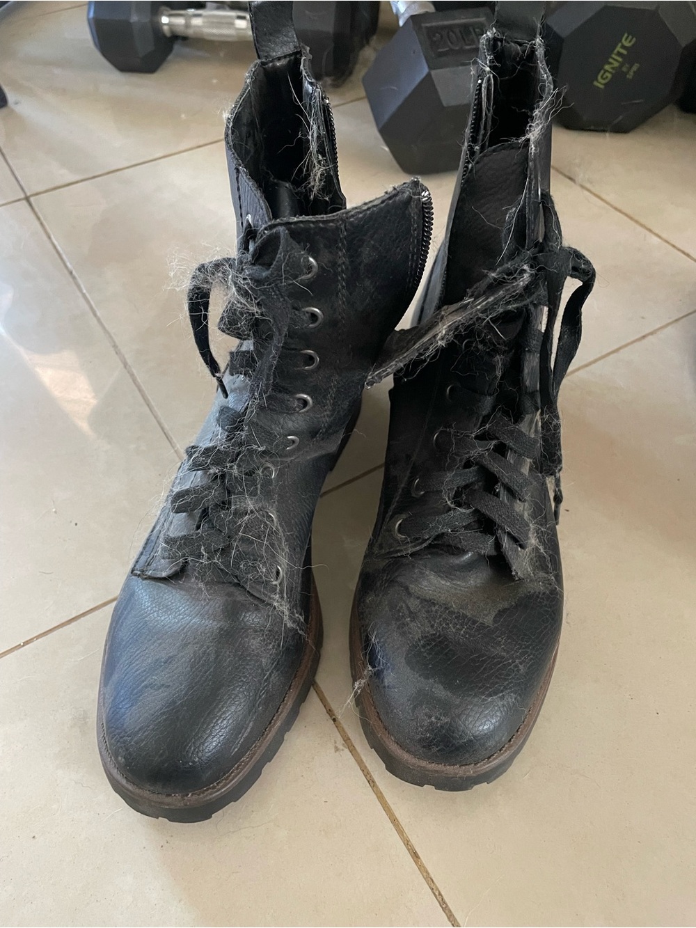 Marshalls Black Combat Moto Boots